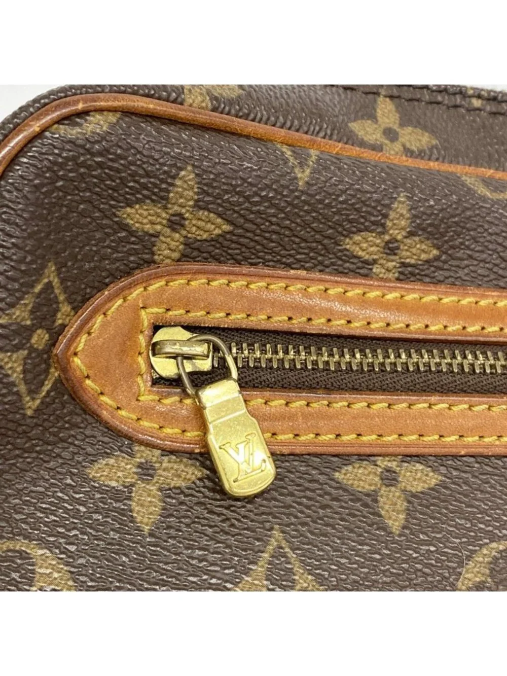 Louis Vuitton Clutch Monogram Marly Dragonne GM Brown